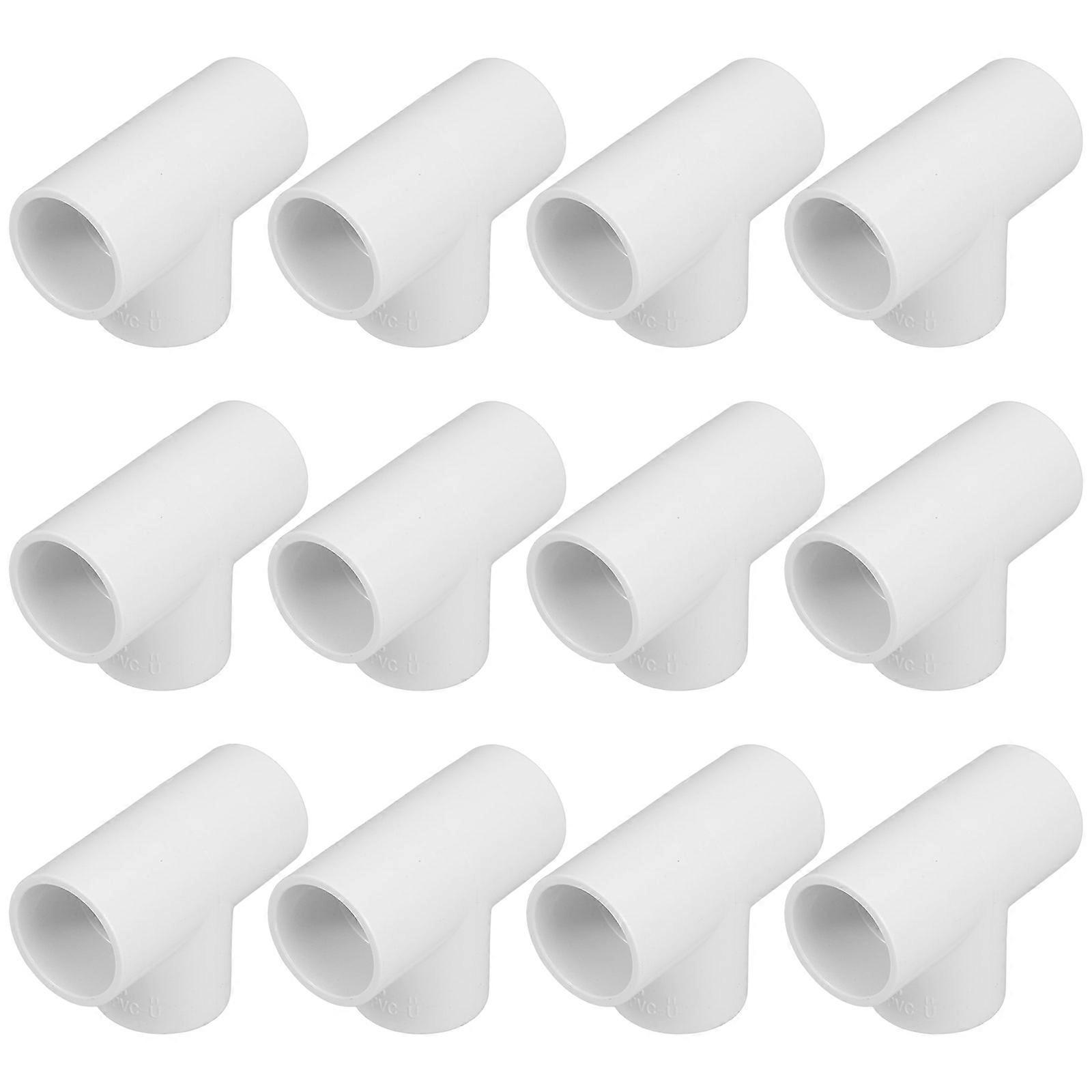 PVC Fittings T Shape Hose Connectors for Agricultural Use 20mm Diameter Water Distribution 12Pcs