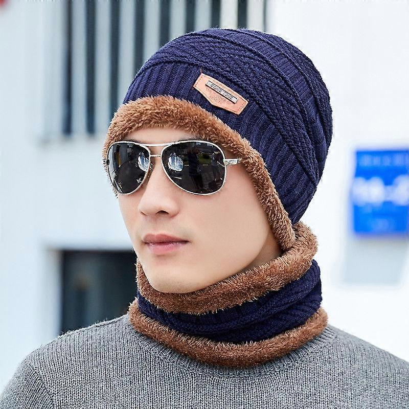Men's Winter New Non-small Caps Thick Warm Knit Hat Cap