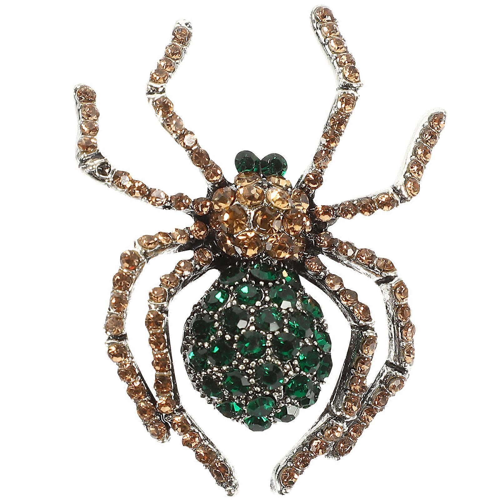 Here's a polished product description for your **Vintage Halloween Spider Brooch Pin**:

 

🕷️ **Vintage Halloween Spider Brooch Pin with Green