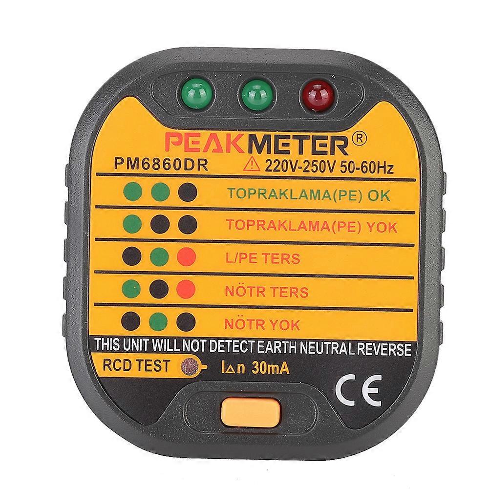 Multifunction electrical outlet tester, mains fault detector
