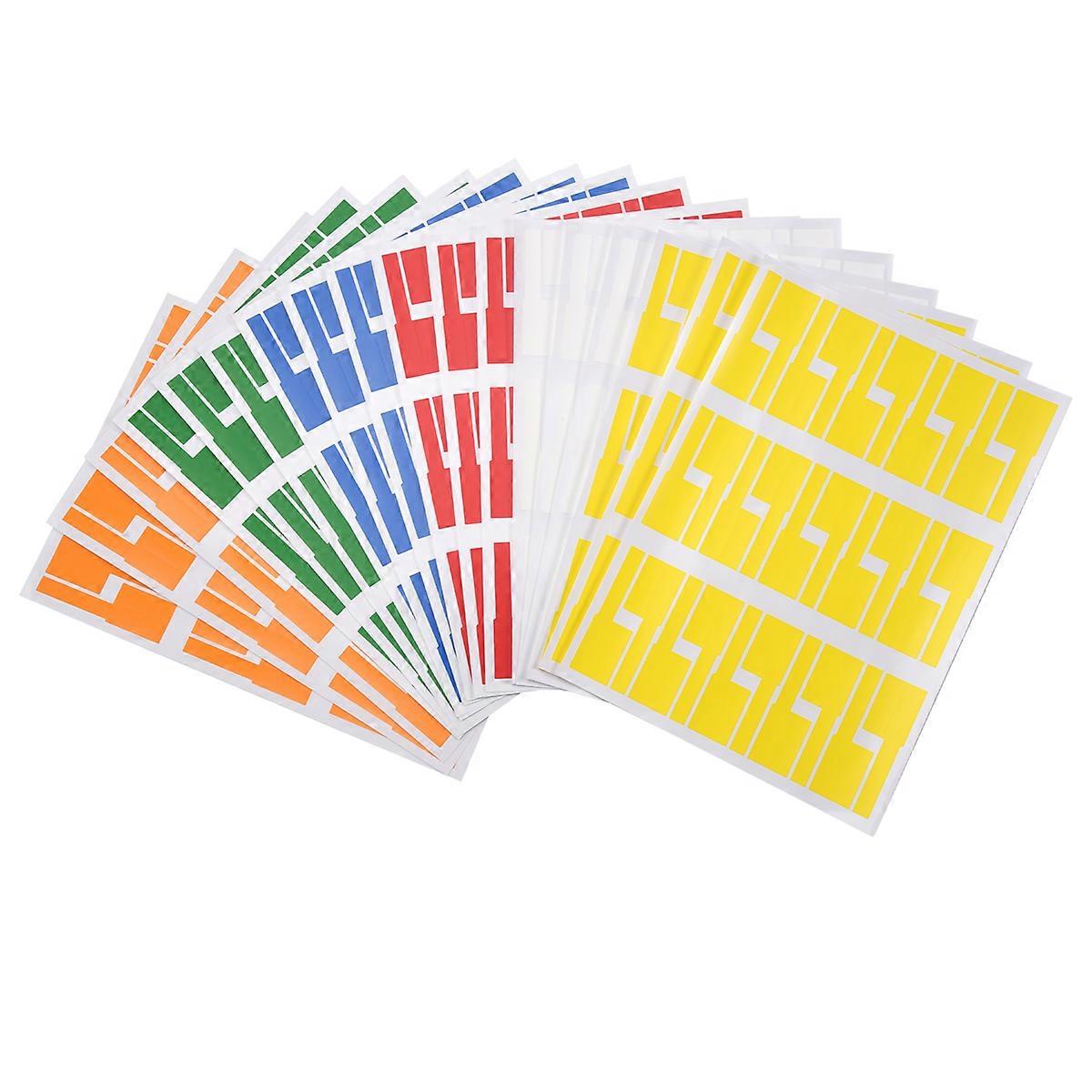540Pcs/18 Sheets Cable Labels Tags Self Adhesive Waterproof Labels