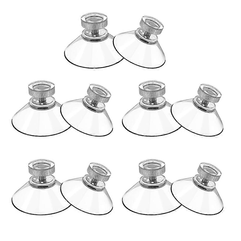 Removable Suction Hooks Suction Cup Hangers For Smooth Surfaces 4x4cm Transparent Firm Hanging 10Pcs