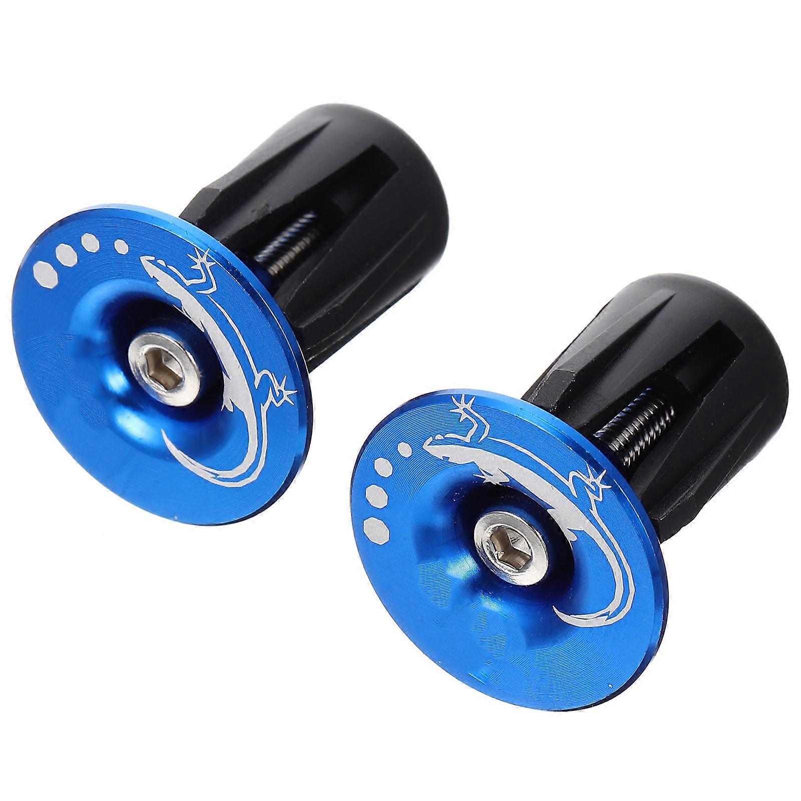 Cycle Handlebar End Caps Durable Use Blue 3X2.5X2.5CM For Mountain Bikes 1Pair