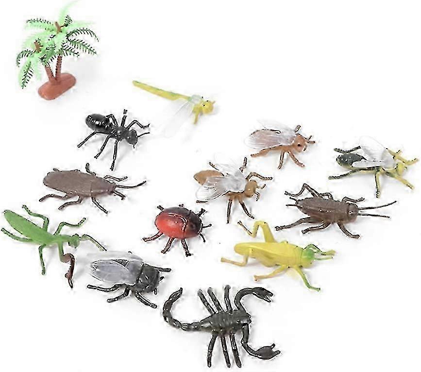 Assorted Realistic Rubber Insect Toys - Pack of 12 Fake Bugs Suitable for Various Settings
