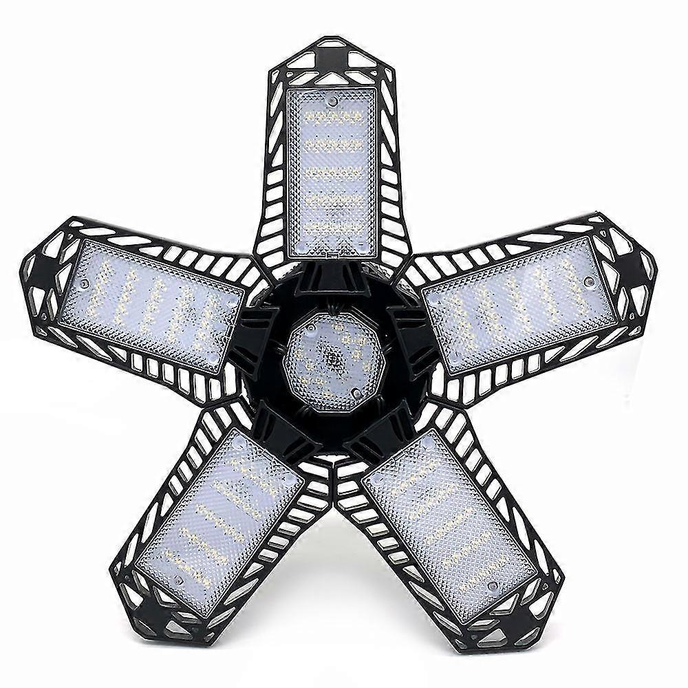 30W Deformable LED Ceiling Lights with 5 Adjustable Panels - E26/E27 - Workshop Lighting for Living Room or Cellar