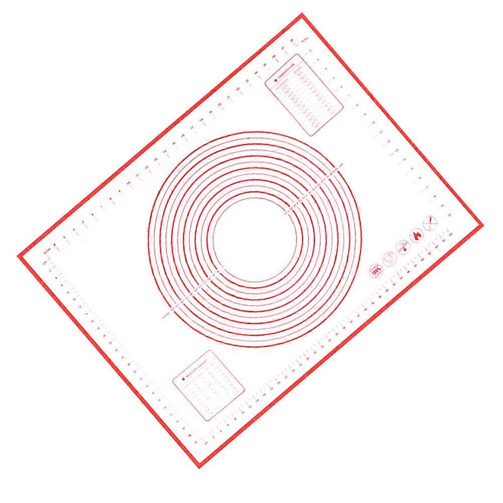 سيليكون كوكي حصيرة الغذاء الصف سيليكون الخبز حصيرة غير قابلة للانزلاق سميك بطانة حمراء المعجنات صنع صينية الخبز الوسادة مع مقياس 1 قطعة