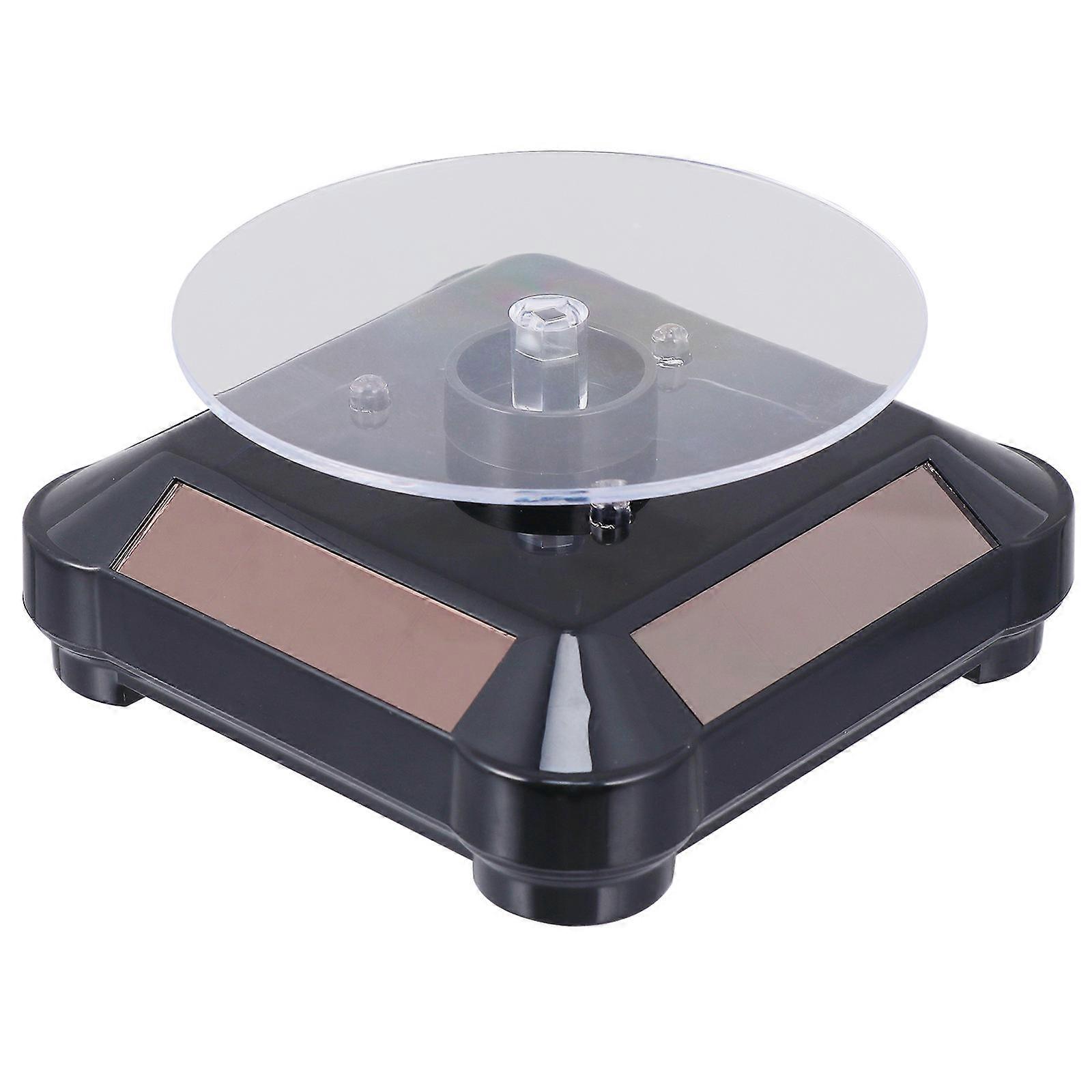 Jewelry Rotating Stand 360掳 Rotation Black Colorful Lights Clockwise Counterclockwise 1Pcs
