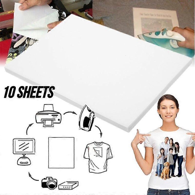 10 Sheets A4 Sublimation Heat Transfer Paper for Polyester T-Shirt Cushion Fabrics Phone Case Printing Design