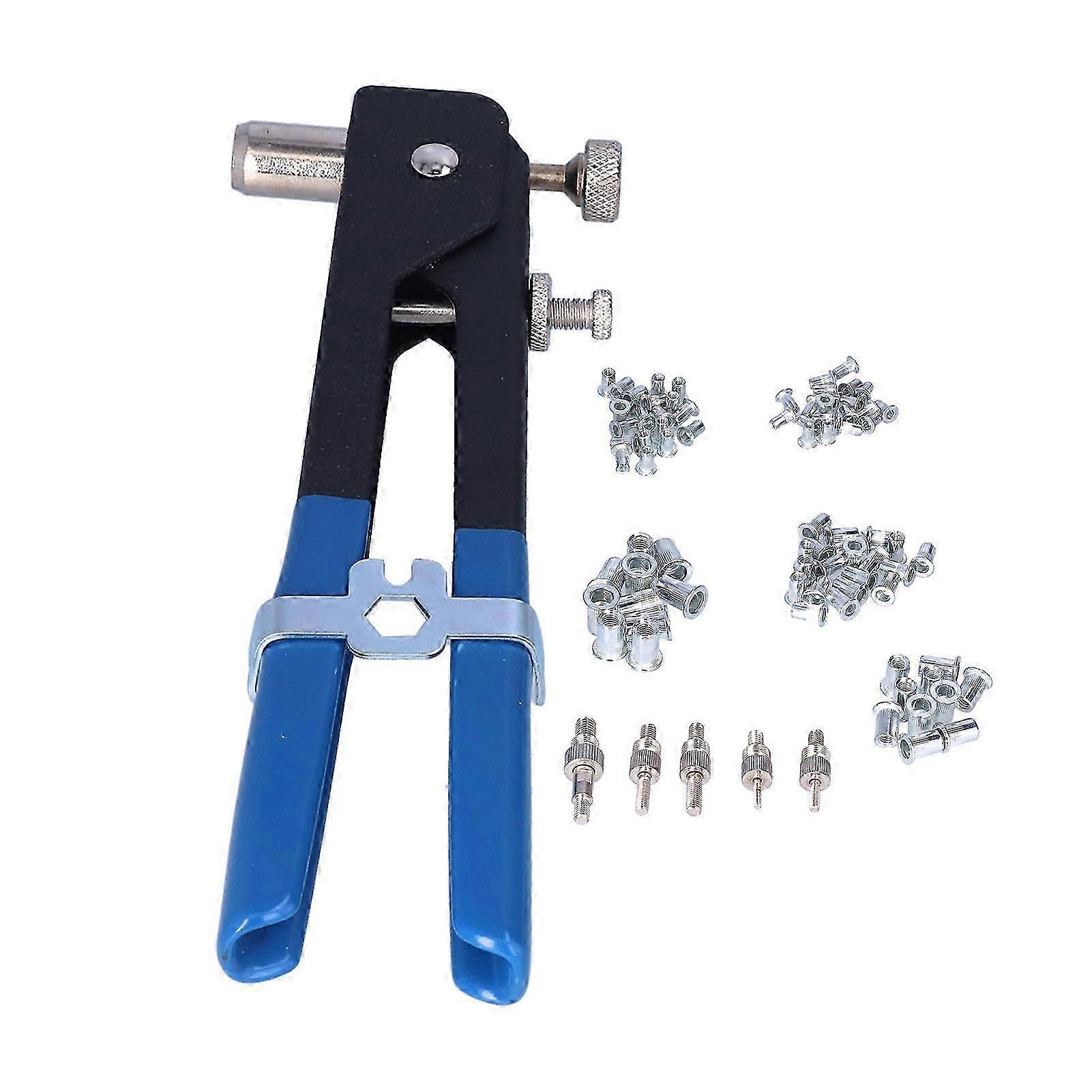 86Pcs Hand Riveter Kit Manual Riveting Tool M3-M8 Set with Mandrel