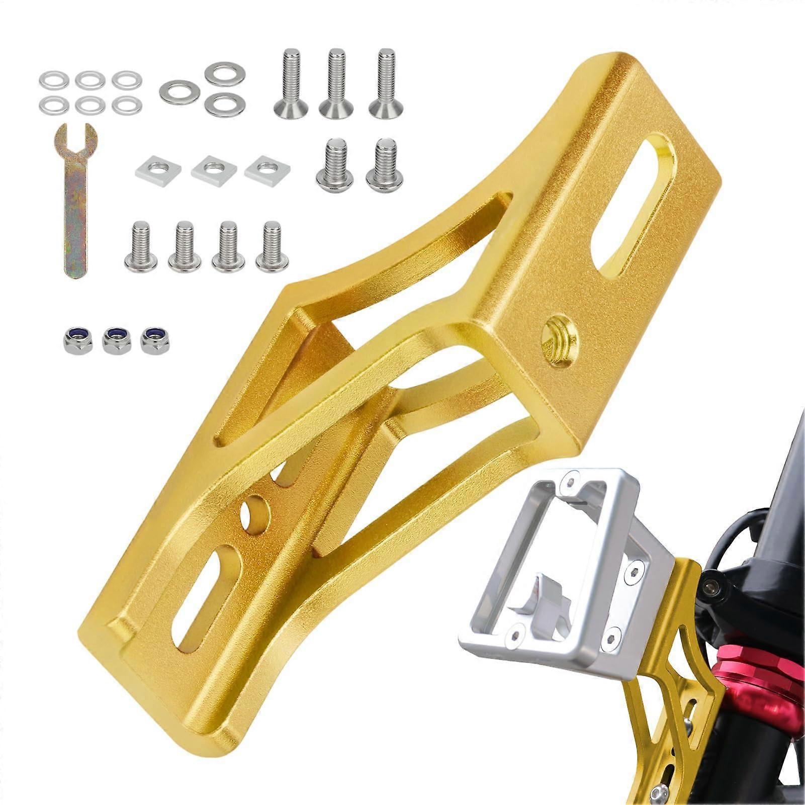 Stem Mount for Folding Bike - Height-Adjustable Bicycle Carrier Adapter for Ergonomic Commuter Support, Gold Color