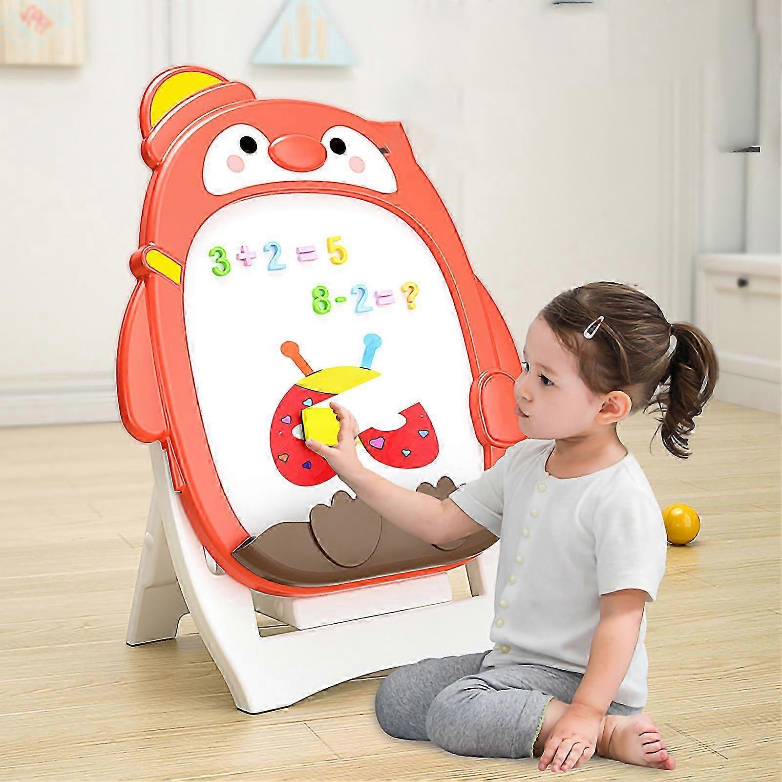 Magnetic Drawing Board Adjustment Height Smoother Drawing Writing Safe Magnetic Graffiti Board With Stand For Kids Red