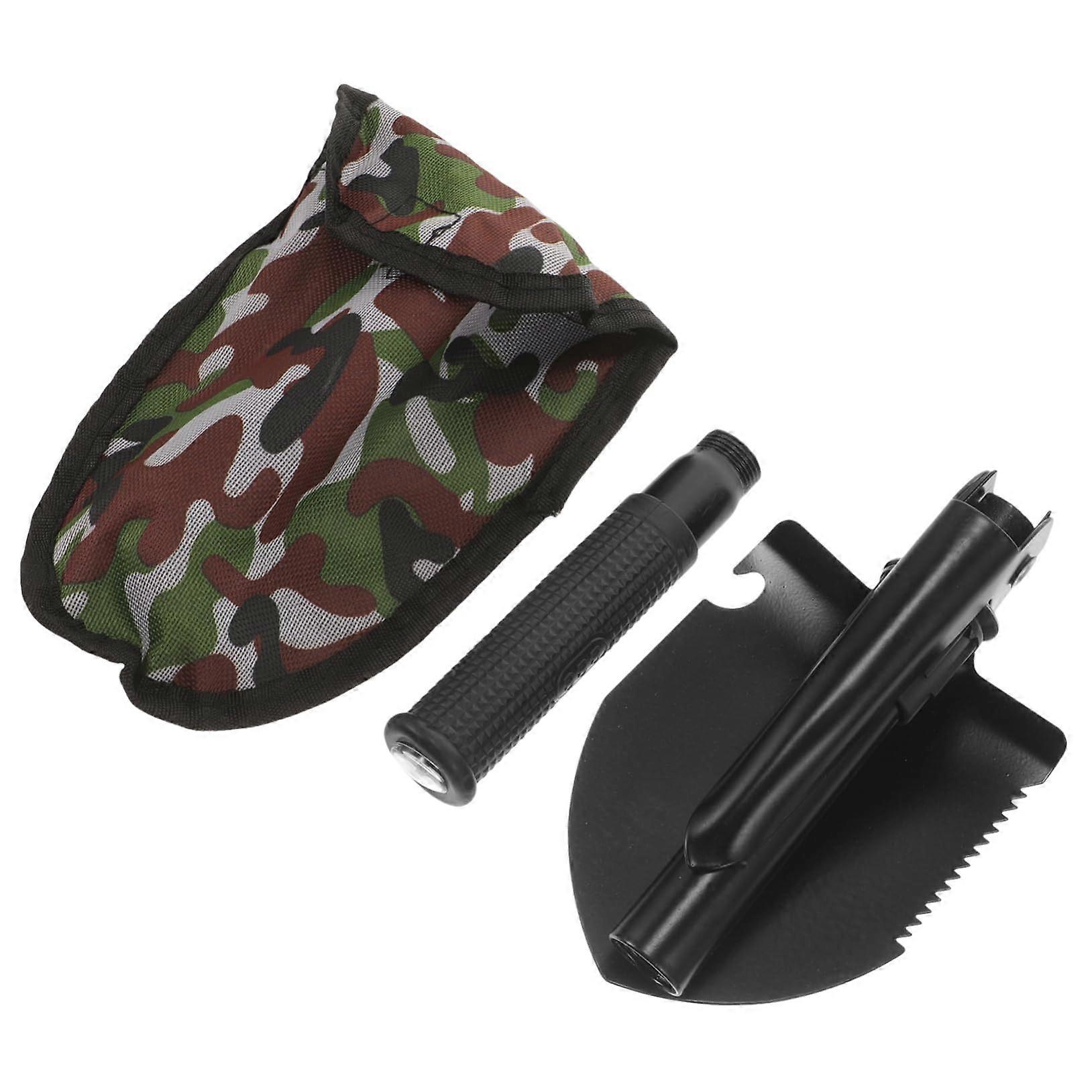 Metal Shovel Set for Sand and Soil, Durable with Ergonomic Handle for Gardening, Camping, and Metal Detecting