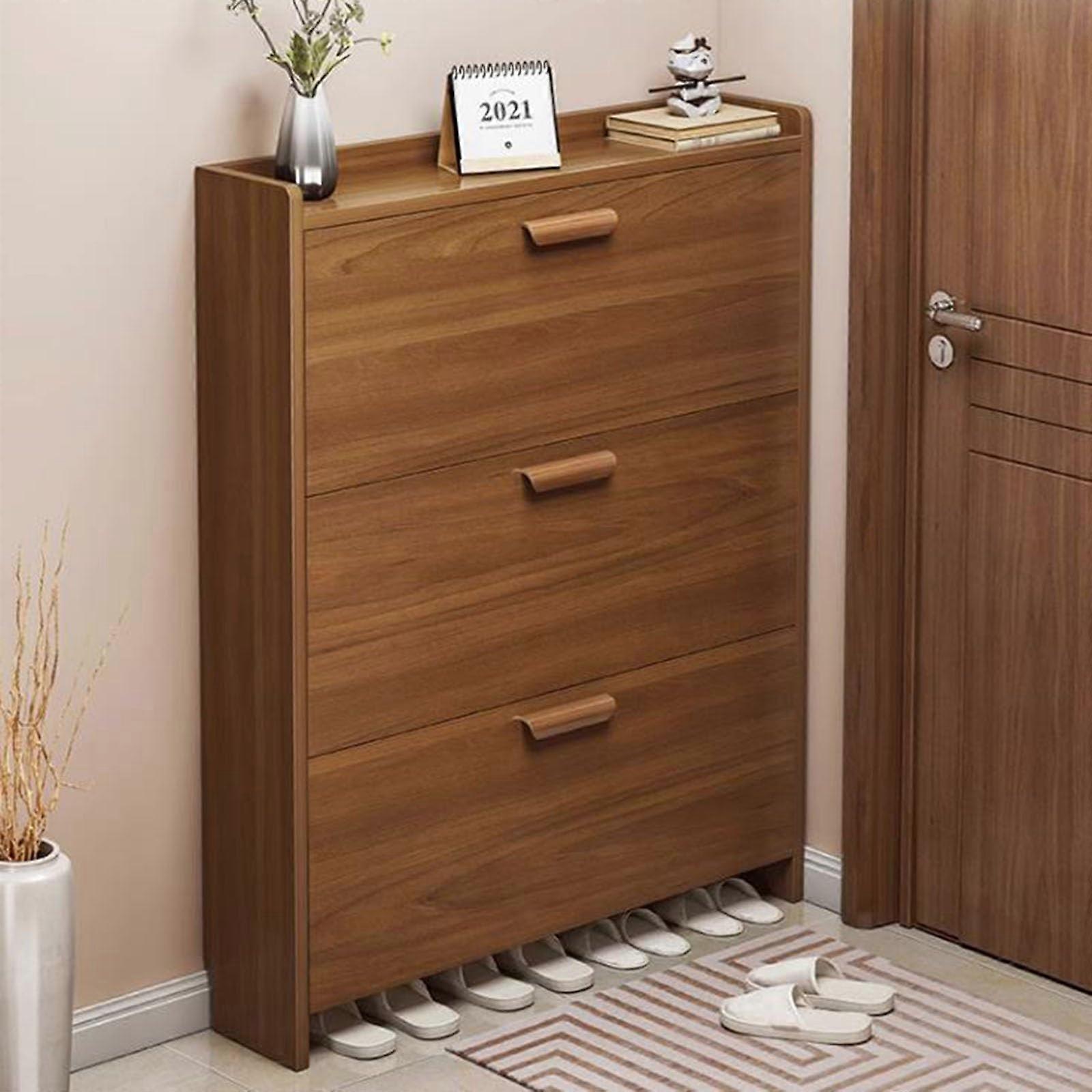 Flip Shoe Cabinet Hidden Storage for Entryway Modern Flip Bucket 60*24*107cm