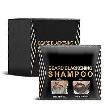 Beard Shampoo, Black Beard Dye Shampoo, Beard Care Repair Grey Cover Mustache Conditioner Softener, Beard Blackening Dye Natural Black,Fragrance Free