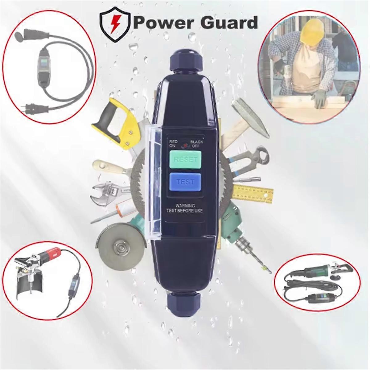 Inline RCD Connector,PRCD Intermediate Safety Switch,30mA Residual Current Protection Anti-Electric 