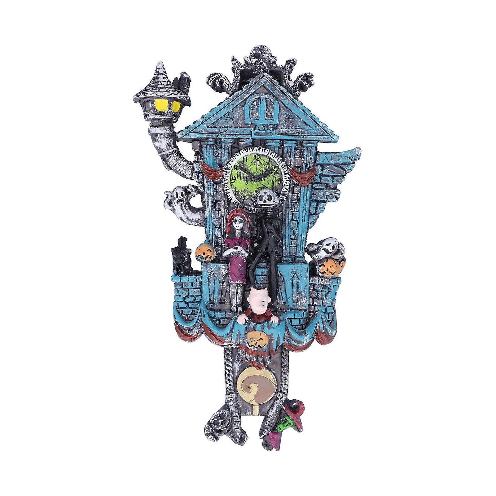 Halloween Wall Multi Purpose Vivid Details Install Easily Soft Resin Nightmare Christmas Cuckoo Clock for Decor