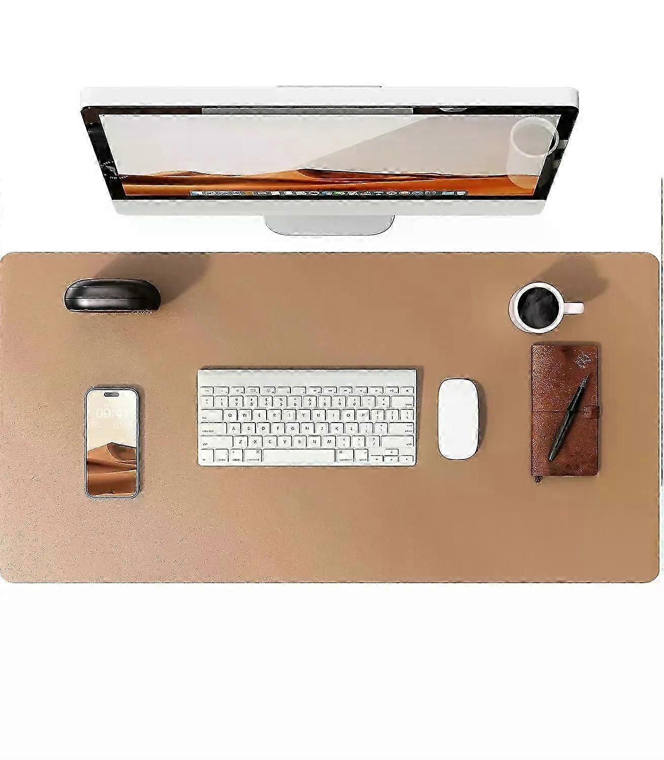 Desk Pad Protector, Office Desk Mat, Large Mouse Pad, Waterproof Non-slip Pu Leather Desk Blotter For Office And Home