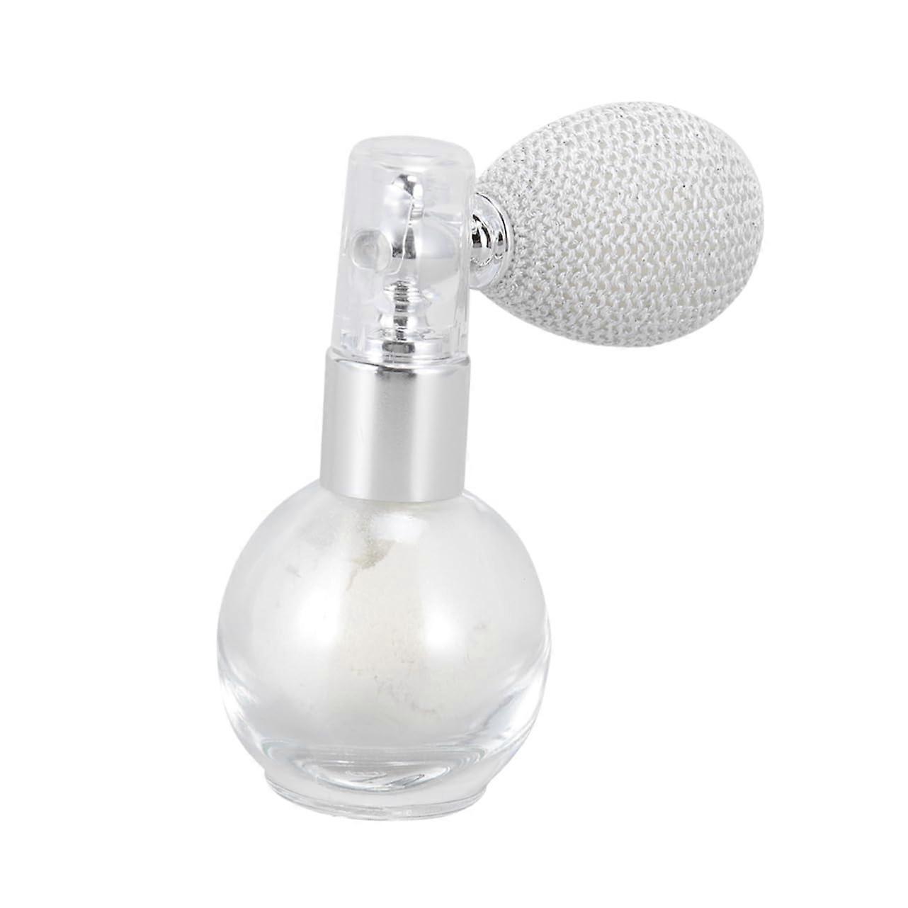 Pulversprühgerät für Körper und Gesicht Nachfüllbare Glitzer Sprühflasche Perlmuttweiß für Make-up und Lidschatten