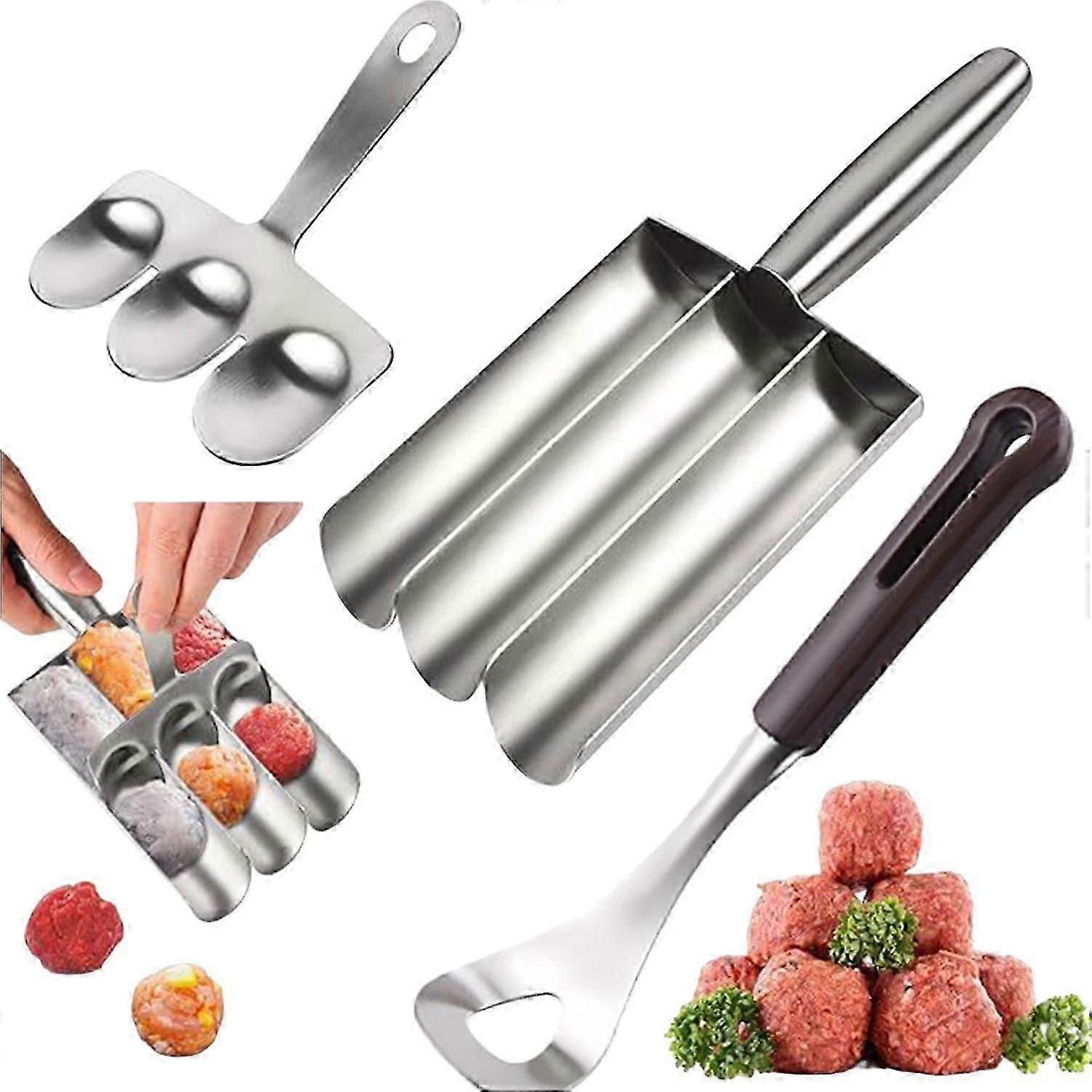 Meatball mould, non-stick spatula-based, versatile kitchen tool, form meatballs easily