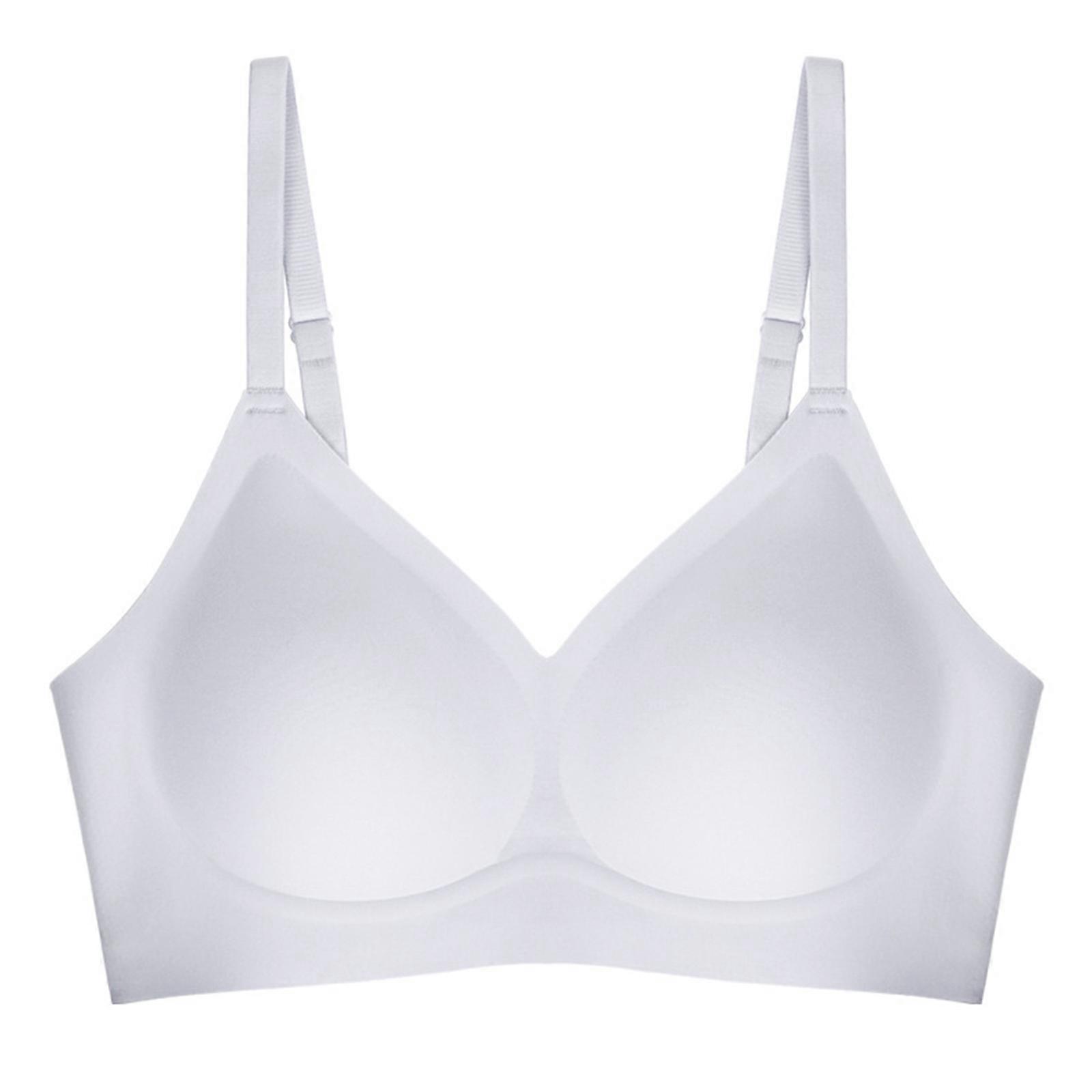 Wireless Push Up Bra Comfort Semi Fixed Cups Invisible Coverage Thin Adjustable Straps Underwear Bralette for Women Qingya Zi M