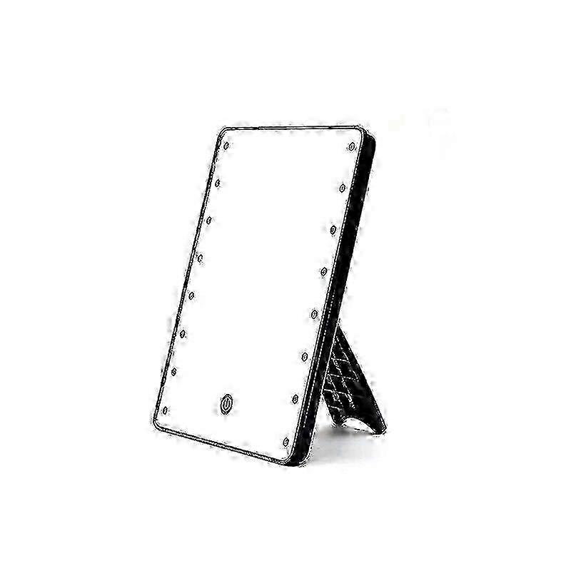 Folding LED Cosmetic Mirror for Vanity - 16-22 Inch Wall/Desktop Mount Mirror with Adjustable Brightness, 255x185mm Size
