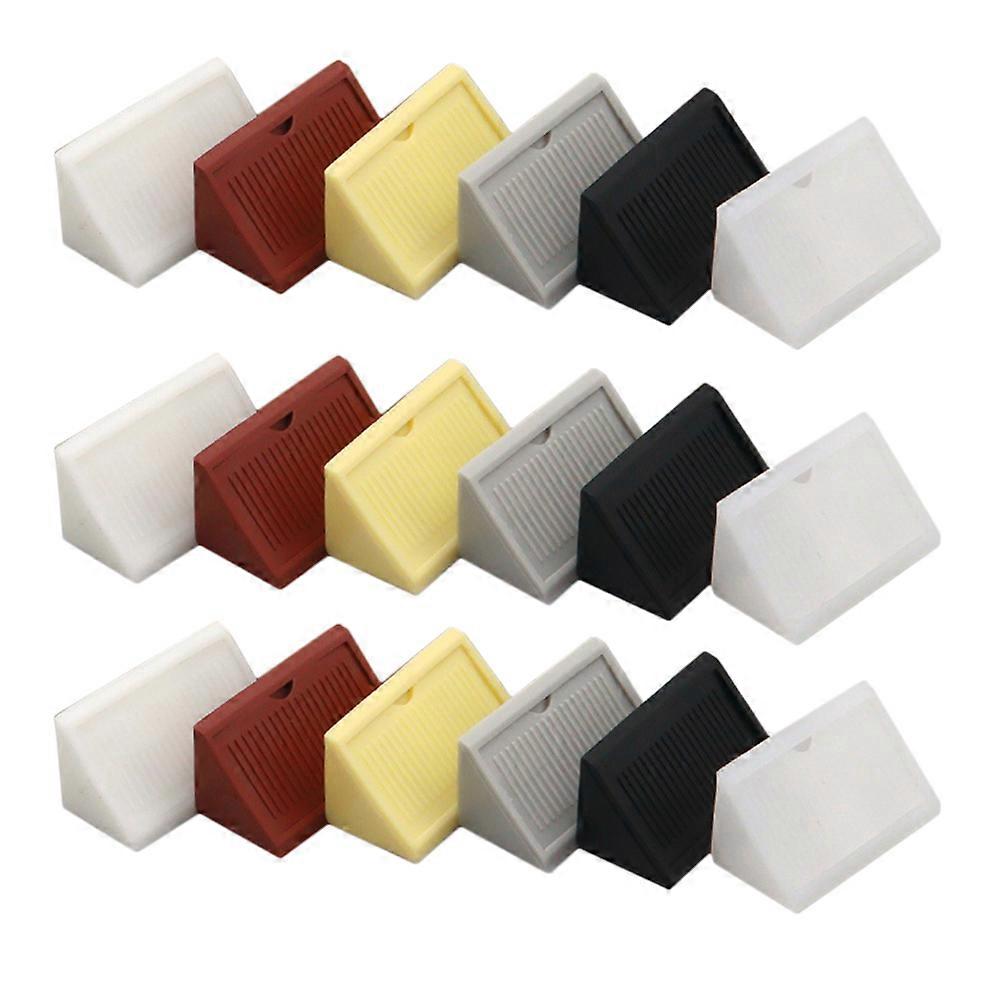 60pcs Durable Plastic Angle Brackets for Shelves, Cabinets & Furniture – Lightweight, Non Conductive Corner Gusset Supports for Easy Installation and