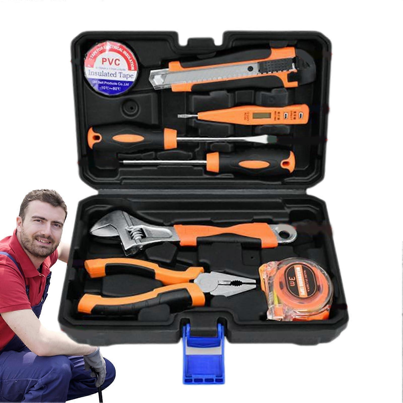 Screwdriver set, toolbox Mechanic's tool kit 8x toolbox, mechanical tools with storage case, digital electric pen for homeowners, home improvement