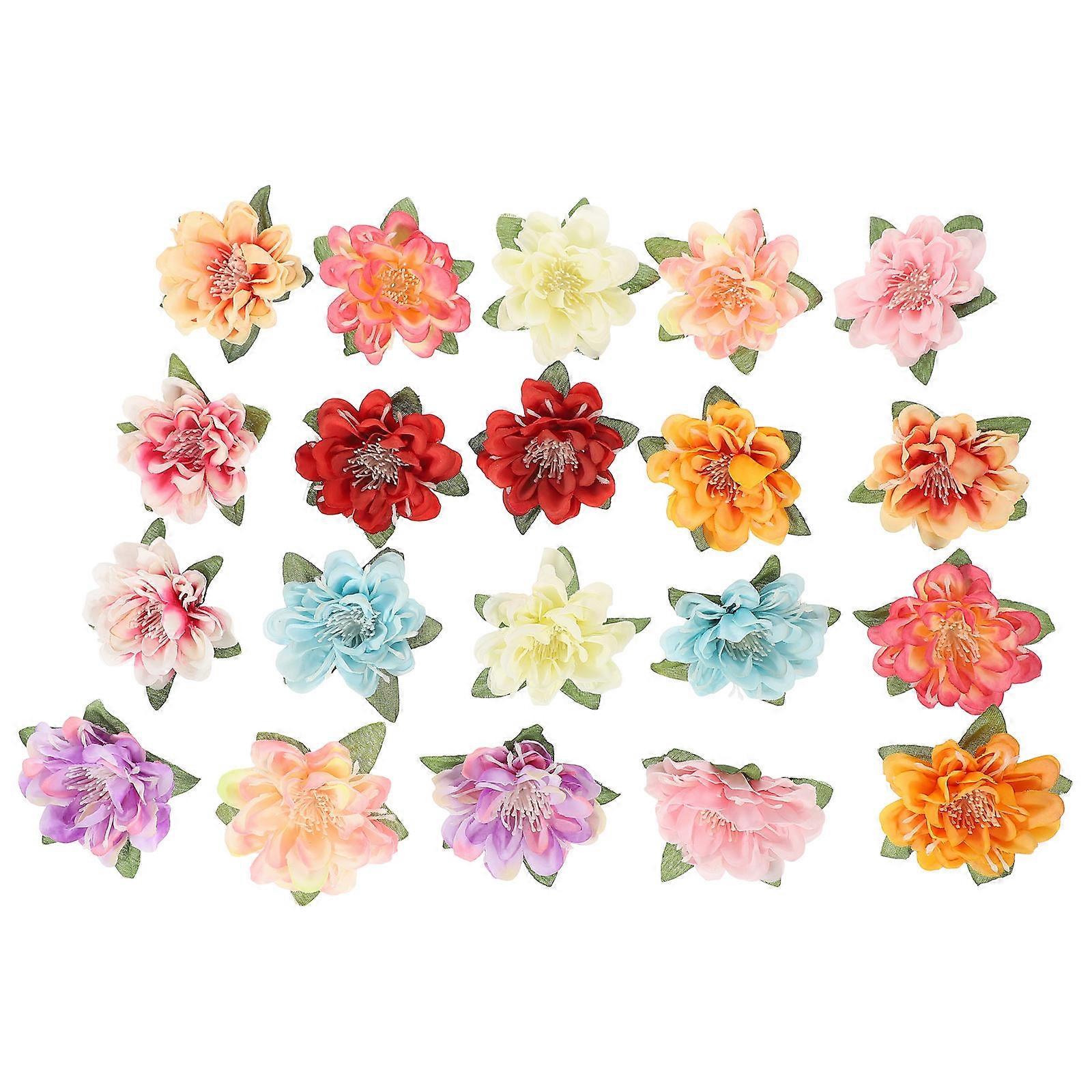 Silk Cloth Mini Daisy Flowers for Crafts and Wedding Decor Assorted Color High Simulation 20pcs