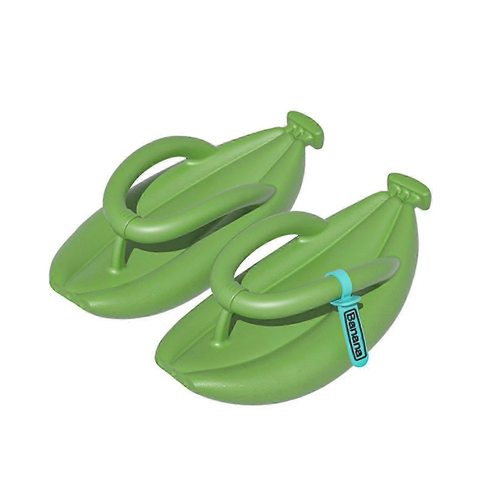 Modepar bananformede flip flops bløde komfortable hjemmesko til hjemmet indendørs