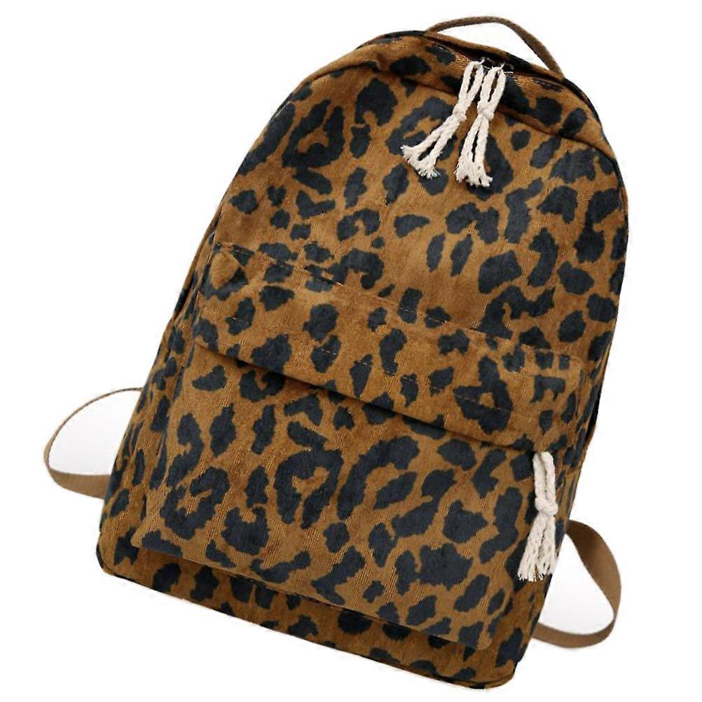 Leopard Print Backpack for Students – Large Capacity School & Travel Rucksack with Straps, Durable for Hiking & Daily Use