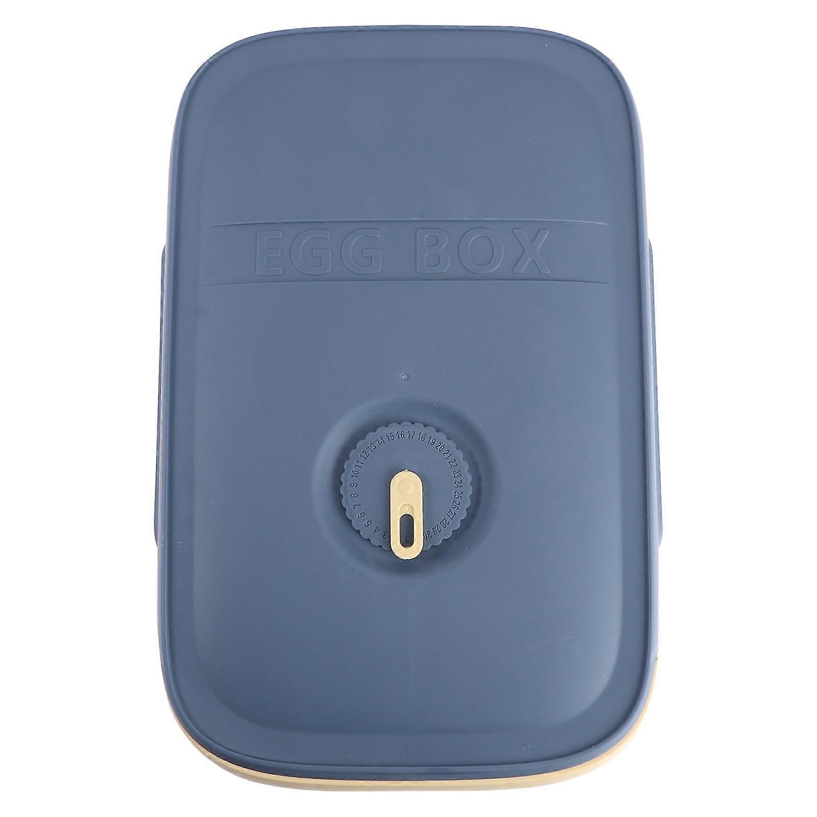 Refrigerator Egg Storage Box Kitchen Organization Plastic Stackable Fresh-Keeping Reminder Hollow Side Design 1Set