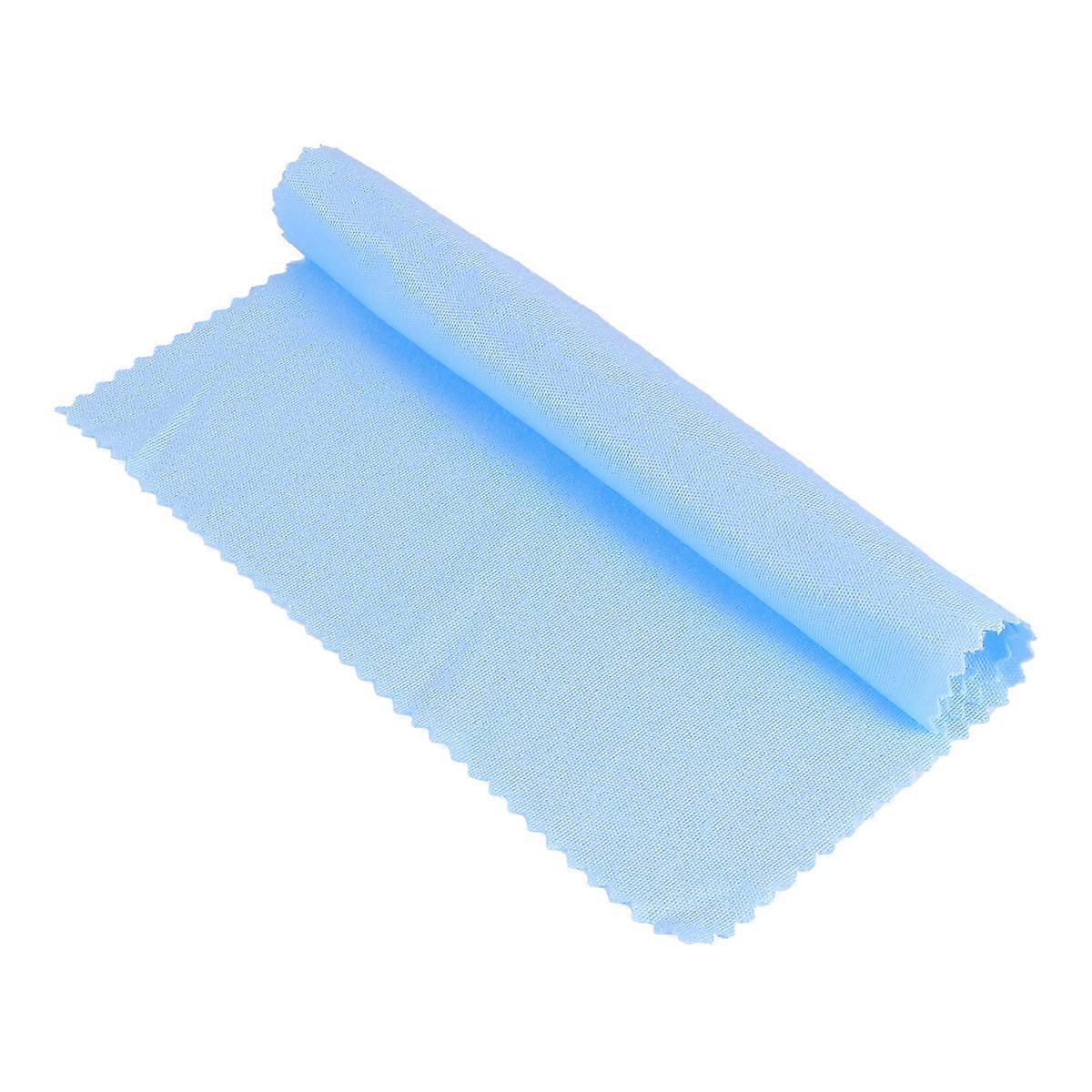 Lens Cloth For Eyeglasses Removing Water Drops Travel Rectangular Sky-Blue 50Set
