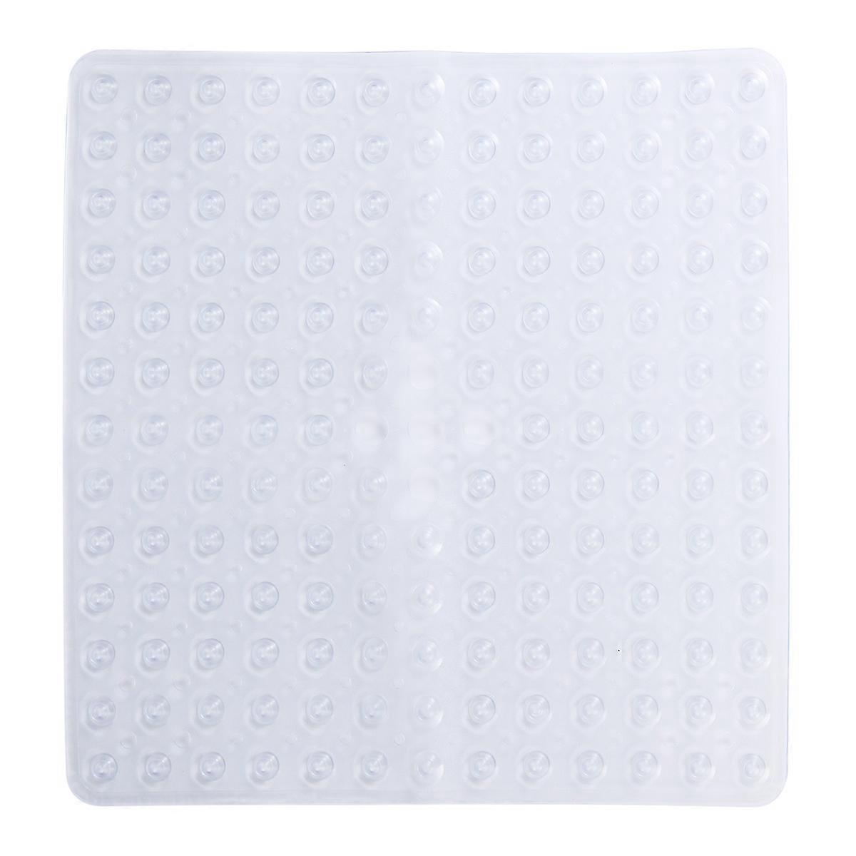 Bath NonSlip Mat Square Bath Shower Safety Mats PVC Resistant Antiskid Mat (Clear)