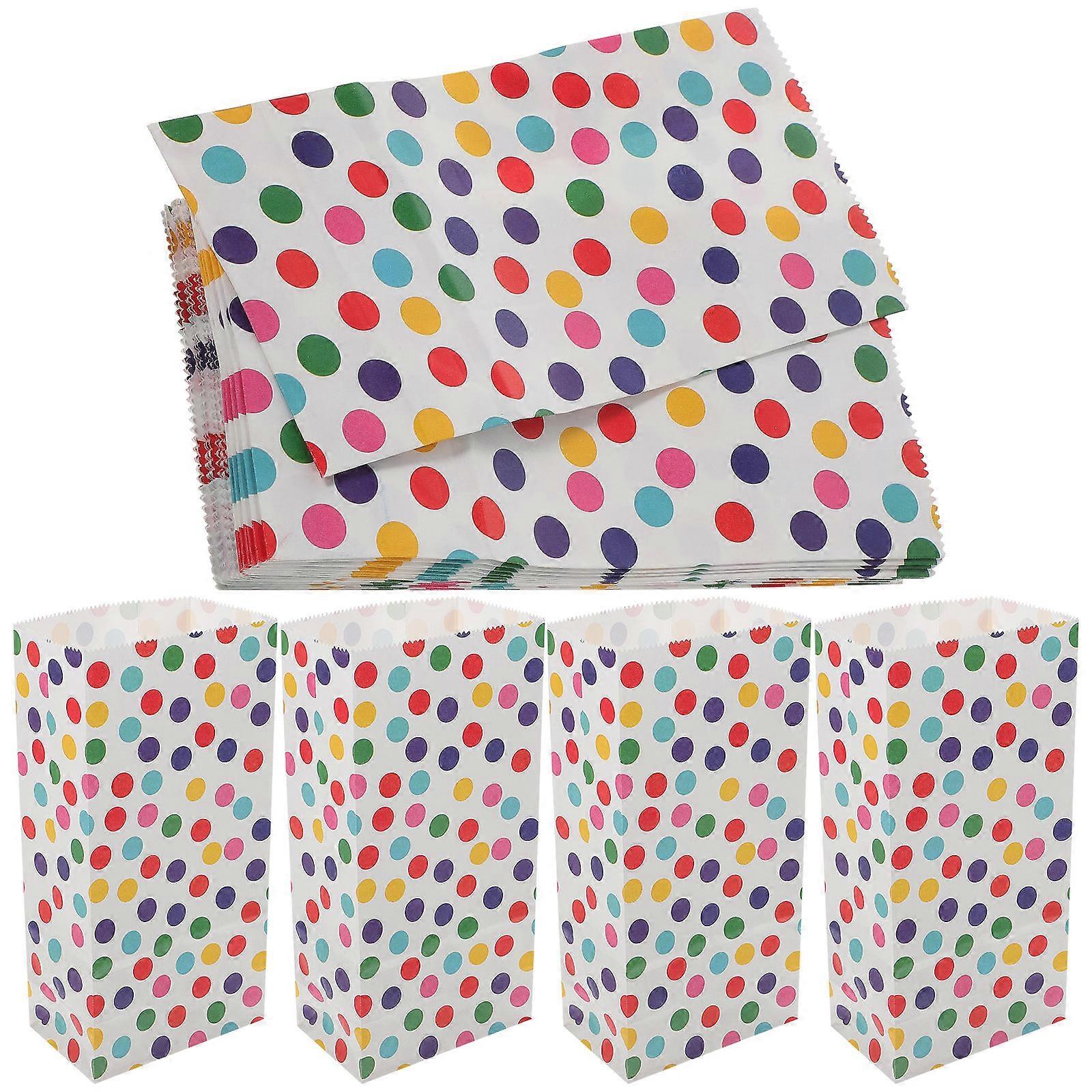 Birthday Gift Bags for Candy Party Favors Assorted Color Paper 20pcs