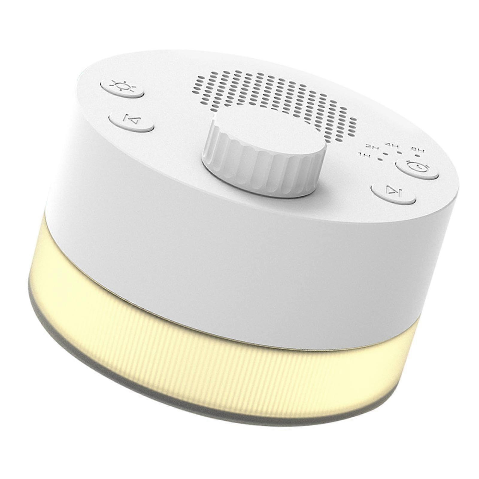 White Noise Sleep Machine Portable with Warm Light Timer Feature for Adults Travel Bedtime Aid for Bedroom Use