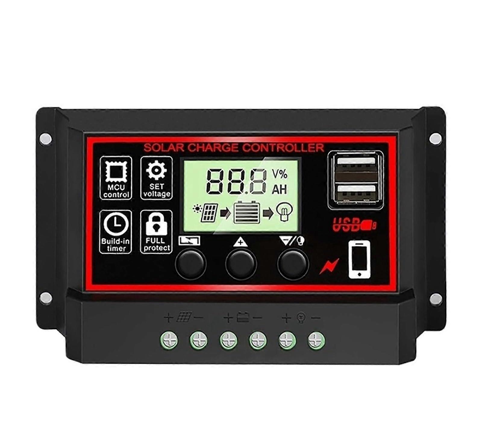 Solar charge controller 40A 12V/24V Digital display LCD Automatic (40A) Blue