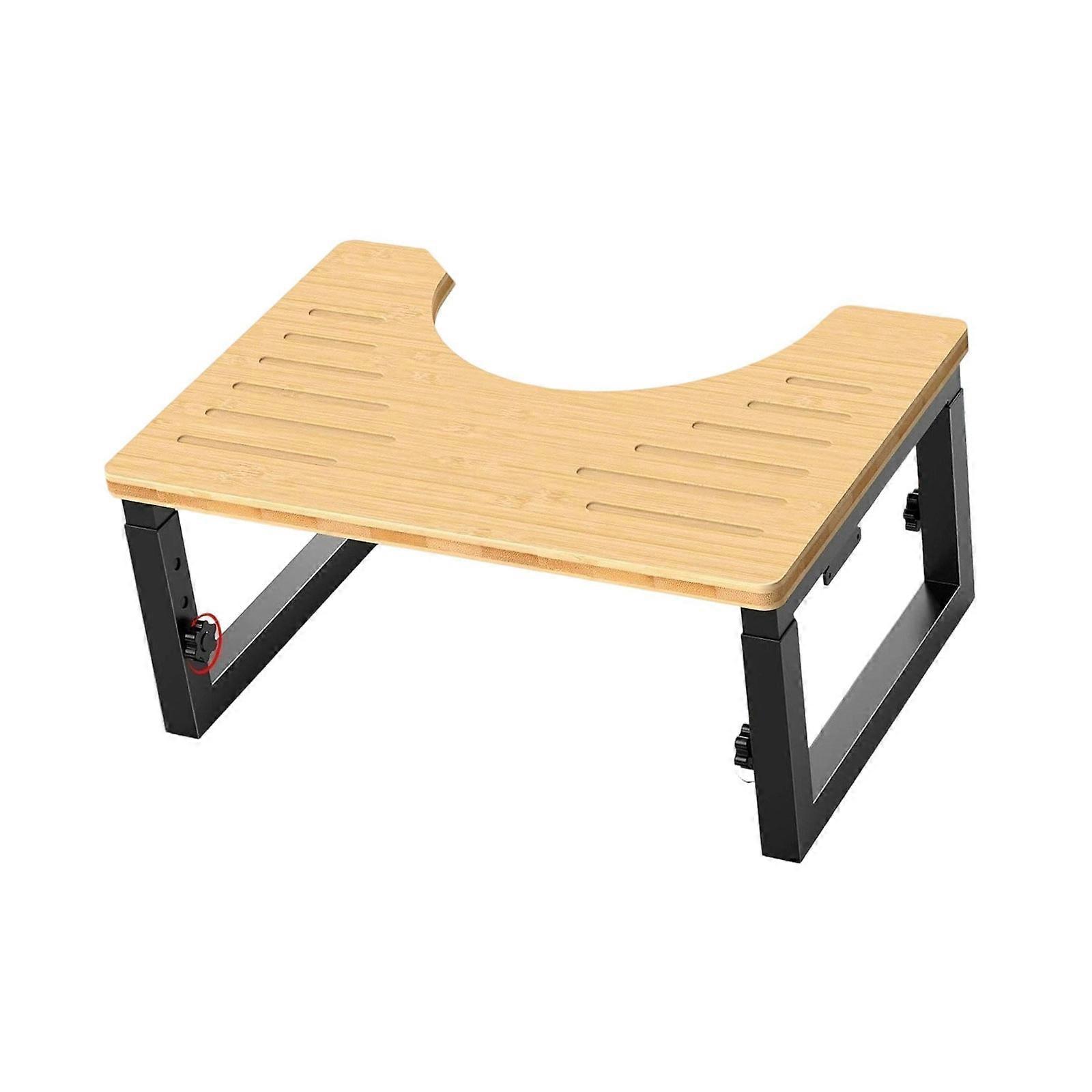 Adjust Easy Carry Toilet Risers Stool Foldable Shower Step Stool with Strong Iron Frame Easy to Use for Bathroom Log color