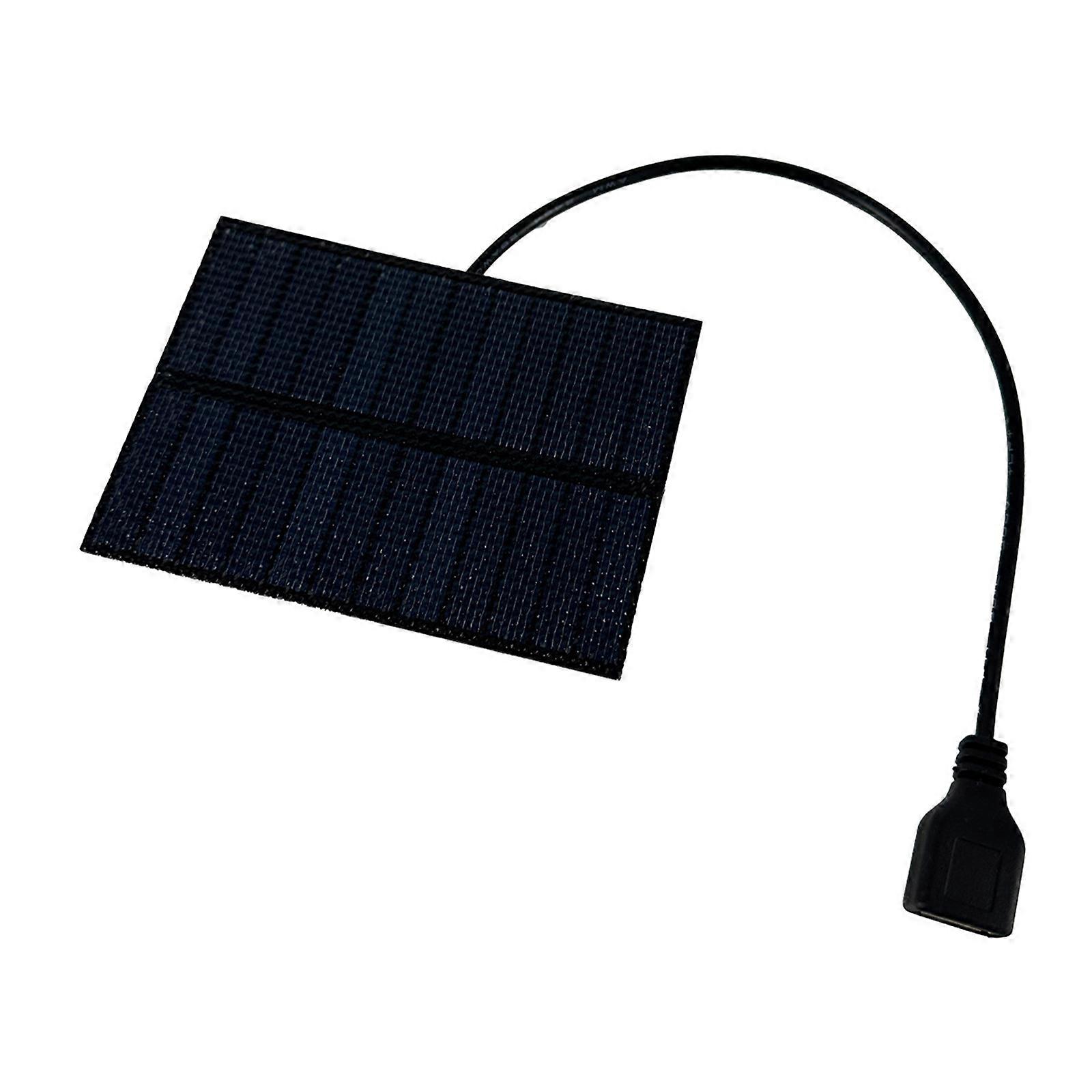 USB Solar Panel 1.5W 5V Small Solar Charging Board Waterproof Solar Cell High Conversion Efficiency Multicolor