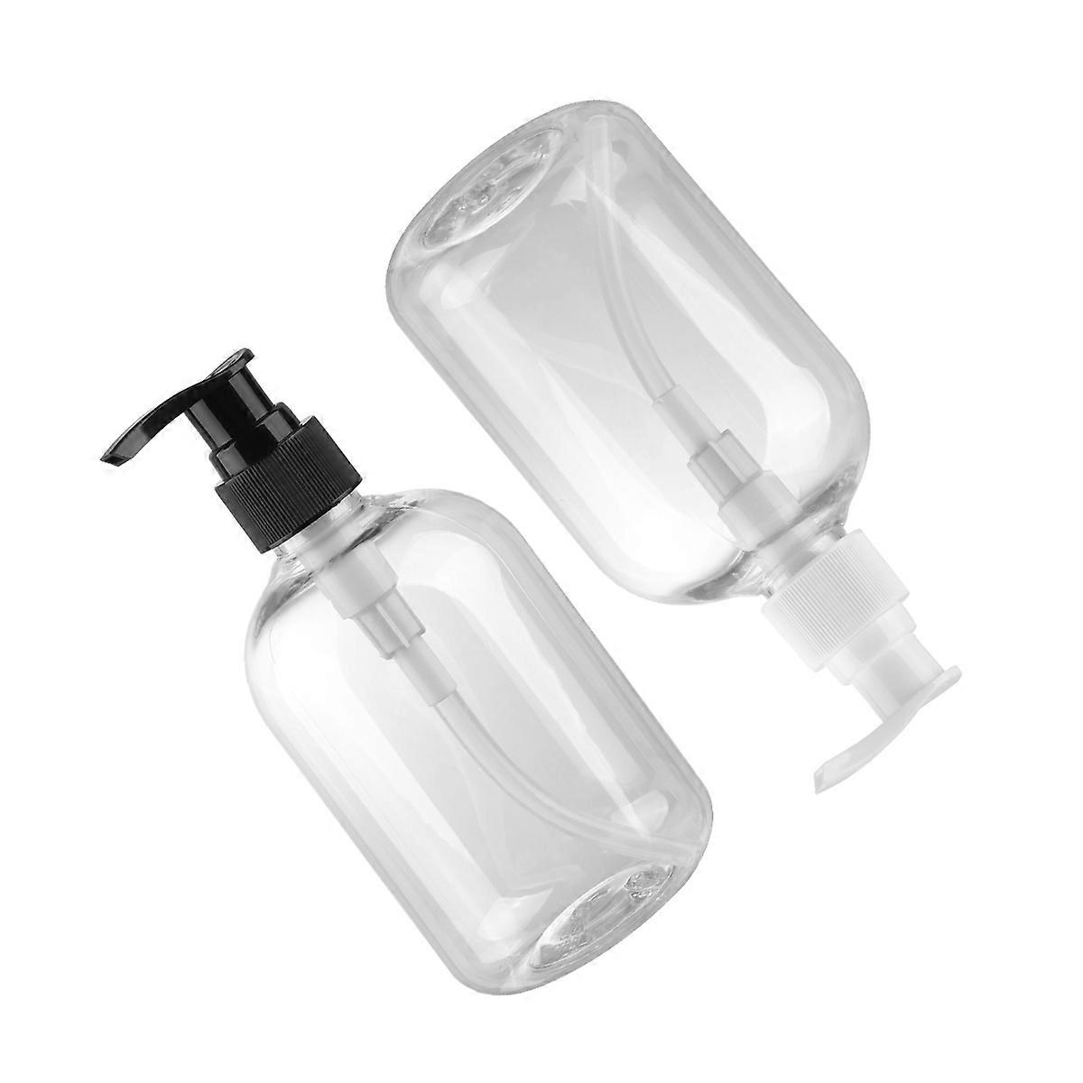 6pcs Assorted Color Plastic Pump Bottles for Storage 350ml