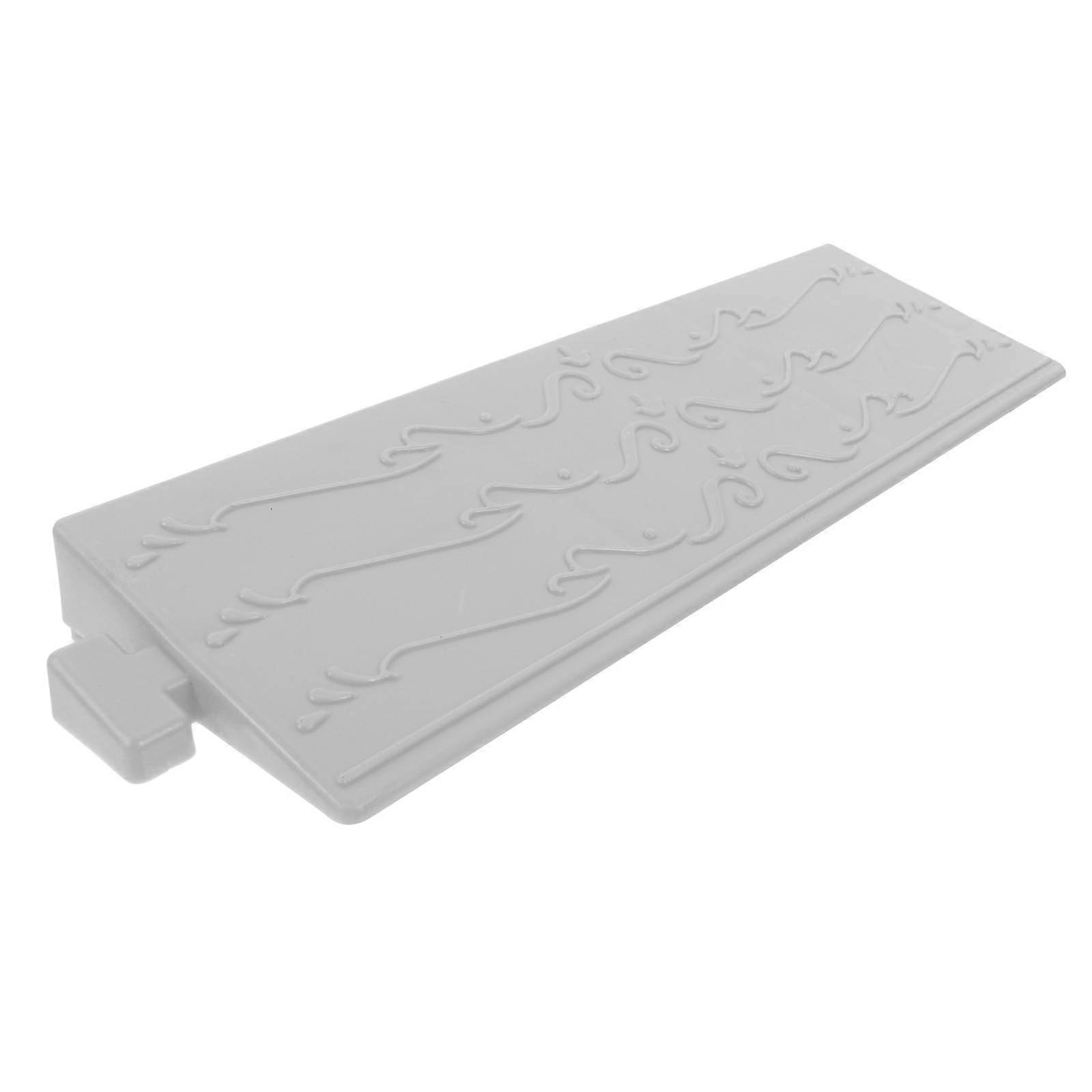 Portable Curb Ramp for Home Use Durable Plastic Grey Robot Climbing Ramp 2.5 x 10 inches