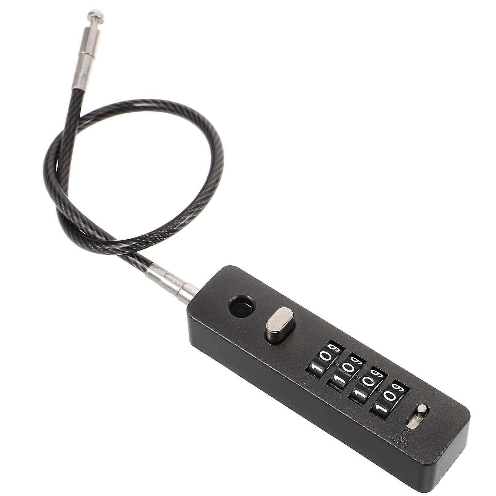 Password Lock Cable Lock with Combination for Outdoor Use Silver Zinc Alloy
