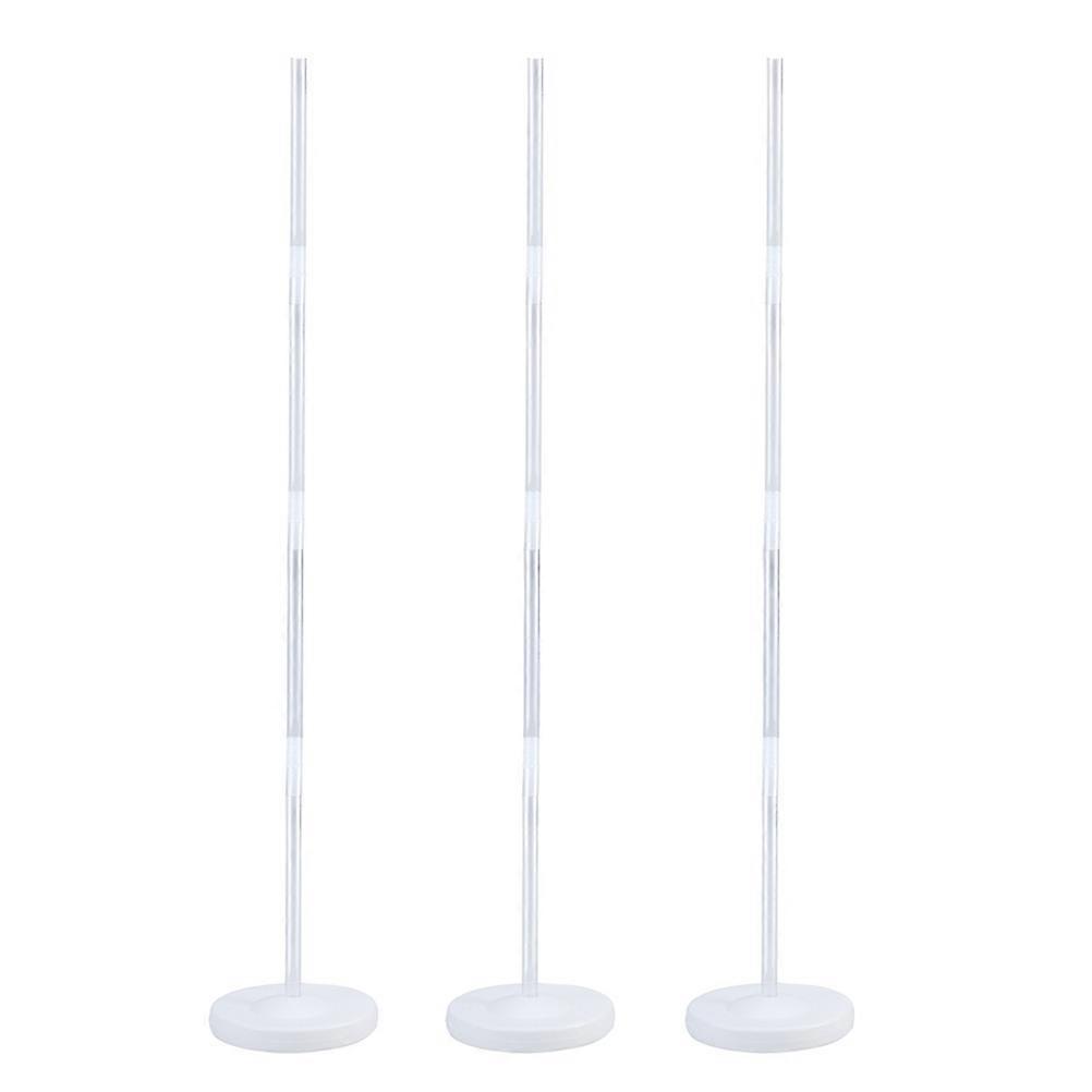 Arch Stand Kit with Flexible Rod and Water Fillable Base for Decoration White Plastic 3pcs
