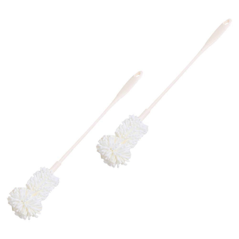 Long Handle Bottle Brush Sponge Cup Cleaner Set of 2 with Hanging Loop for Efficient Milk Bottle Cleaning in Home Kitchen