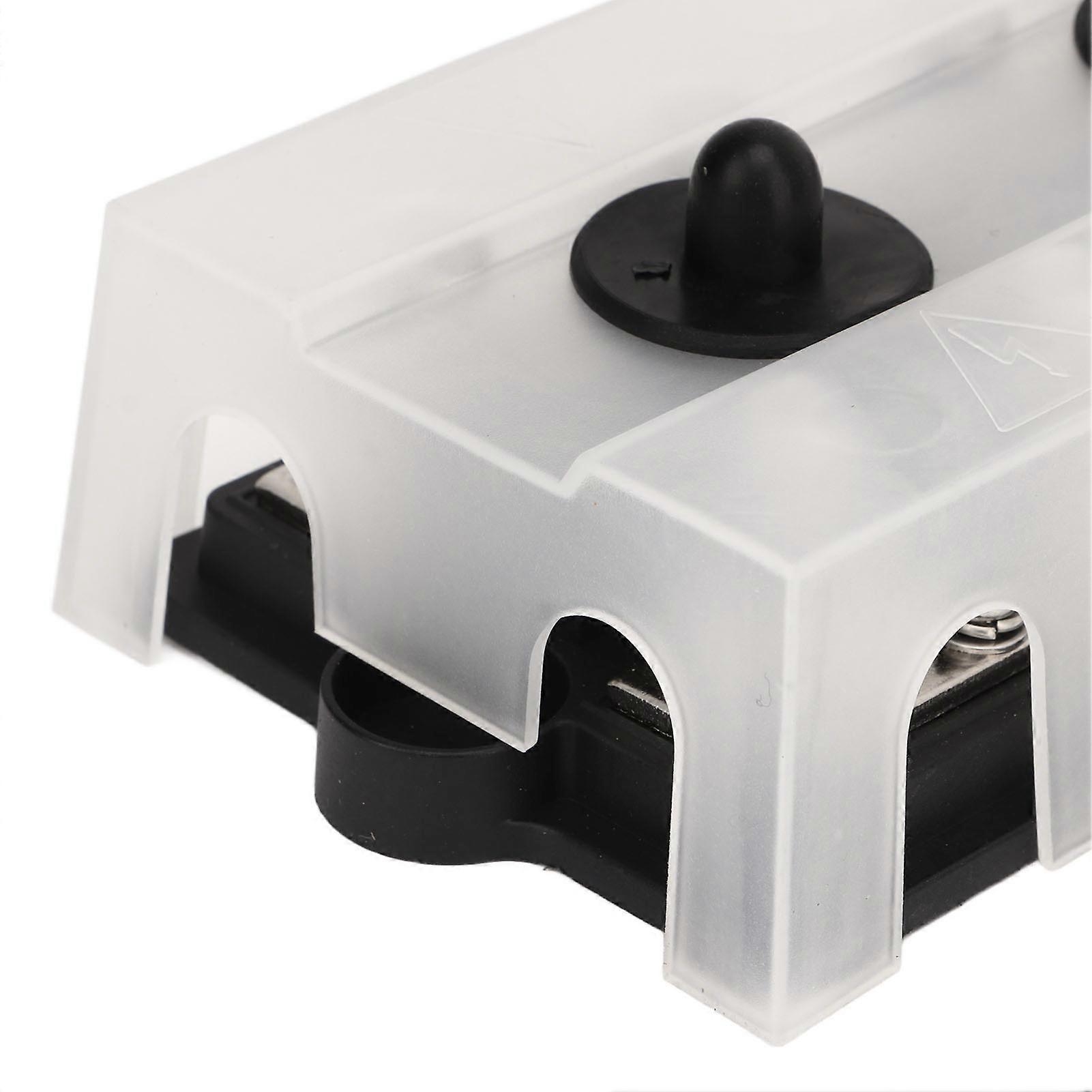 Bus Bar Marine RV Battery Terminal Power Distribution Block 2 Row M8 Stud DC12‑48V 150A Black