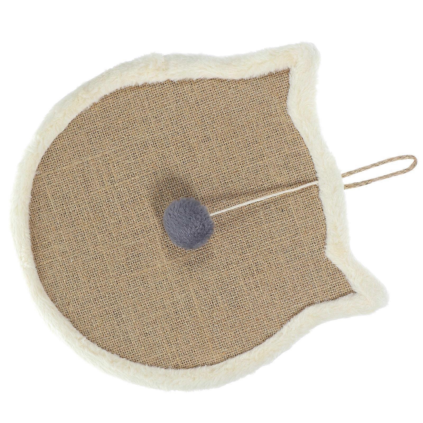Light Brown Cat Scratching Pad Made of Sisal Material for Indoor Cats to Relieve Stress and Protect Furniture 12 x 8 inches