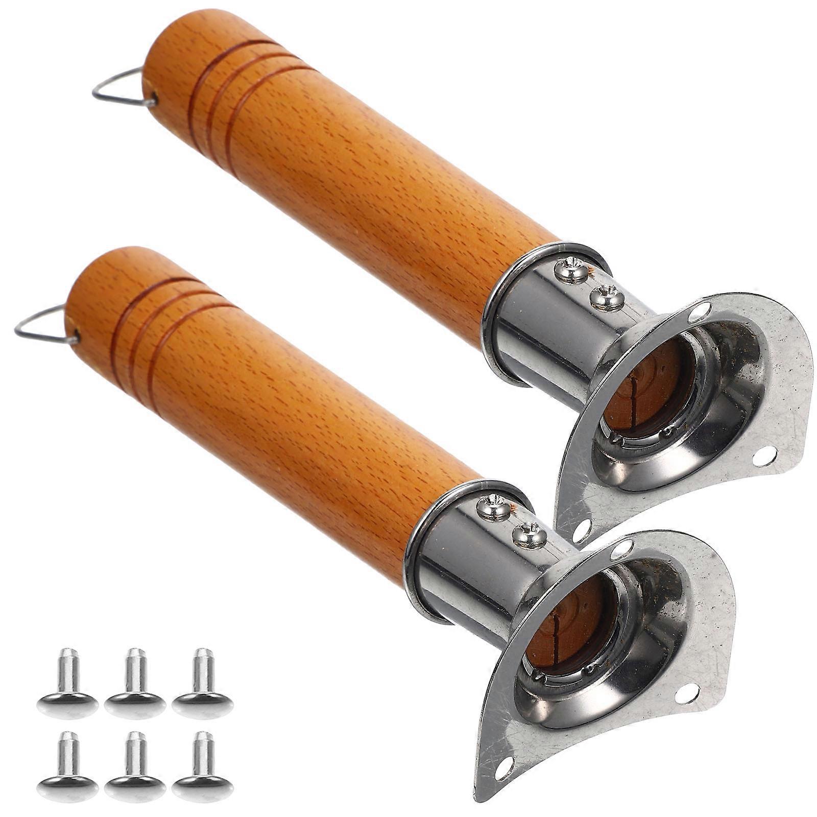Anti Scald Pot Handle Detachable Frying Pan Handle Milk Handle Kitchen Use Wood 19.5X5.5X5CM 2Pcs