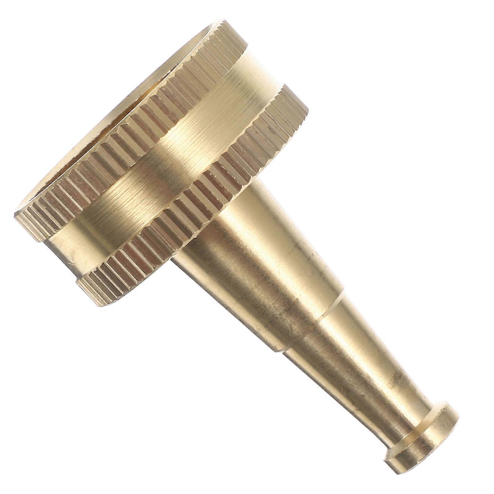 Golden Brass Garden Nozzle with Multifunctional Spray Patterns for Outdoor Use Efficient Connection 0.5 Inch