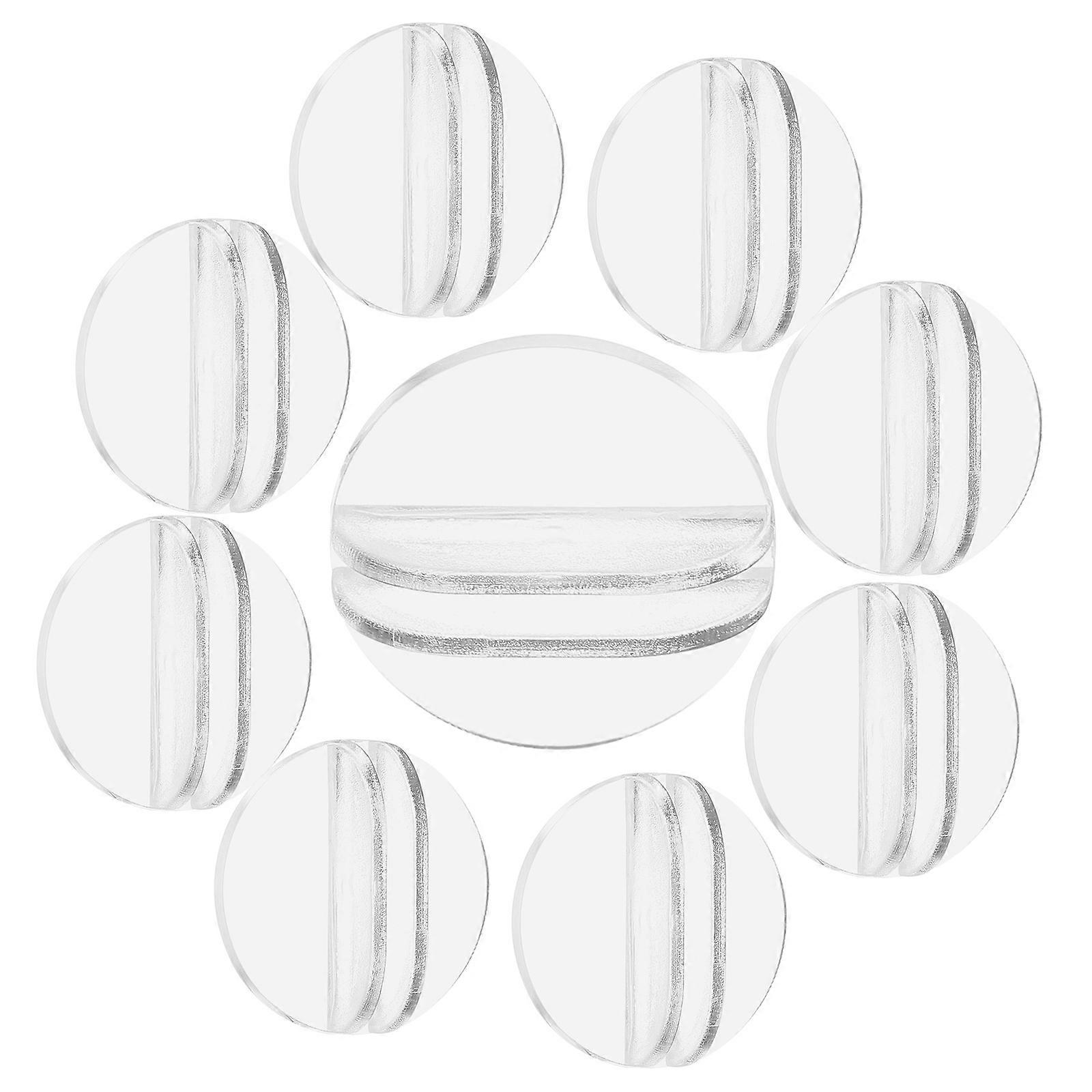 100 قطعة حامل بطاقة عمل شفافة تقف لمكتب مكتب تنظيم مستديرة شكل بطاقة عرض الملحقات