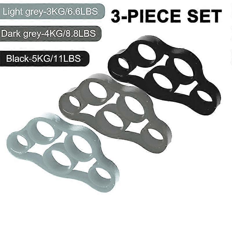 2025 3pcs Finger Gripper Silicone Hand Gripper Resistance Band Finger Expander Train
