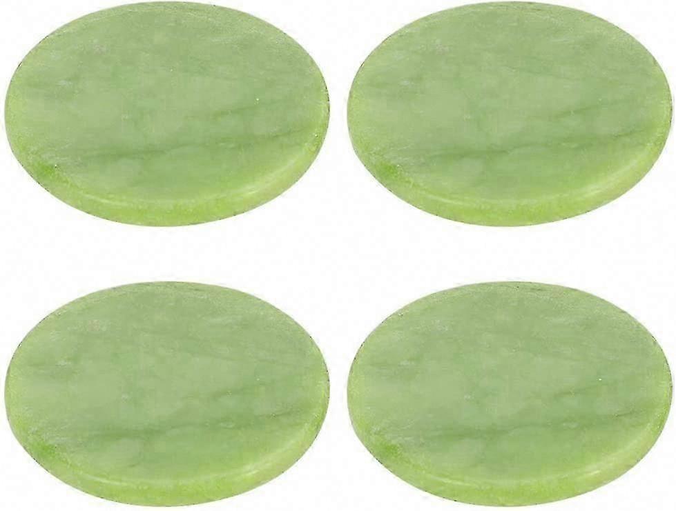 4-Piece Jade Stone Eyelash Glue Pallet for Lash Extensions, 2 Inch Base for Professionals